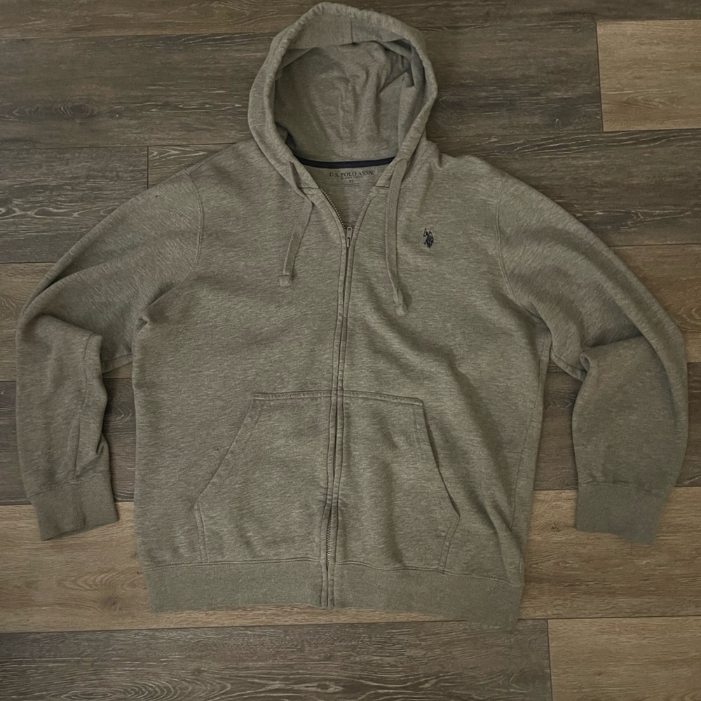 Grey Polo zip up Good condition